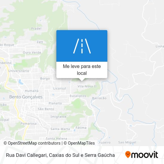 Rua Davi Callegari mapa