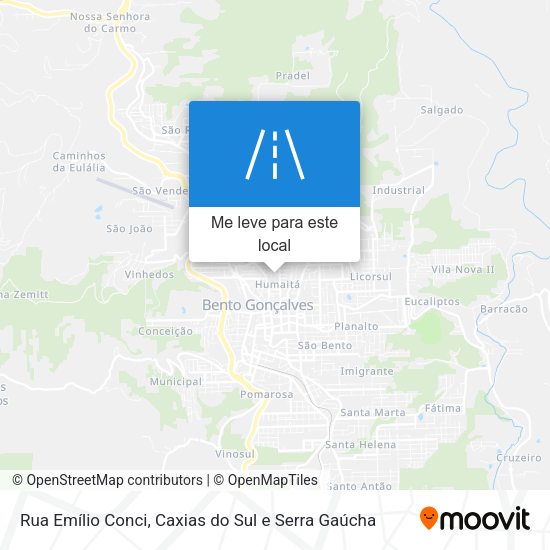 Rua Emílio Conci mapa