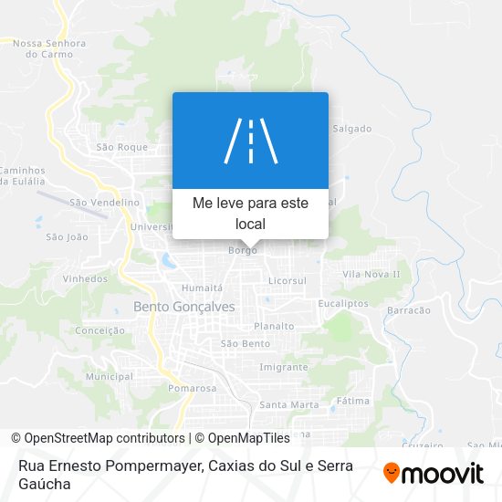 Rua Ernesto Pompermayer mapa
