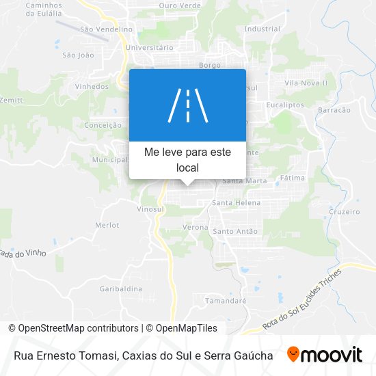 Rua Ernesto Tomasi mapa