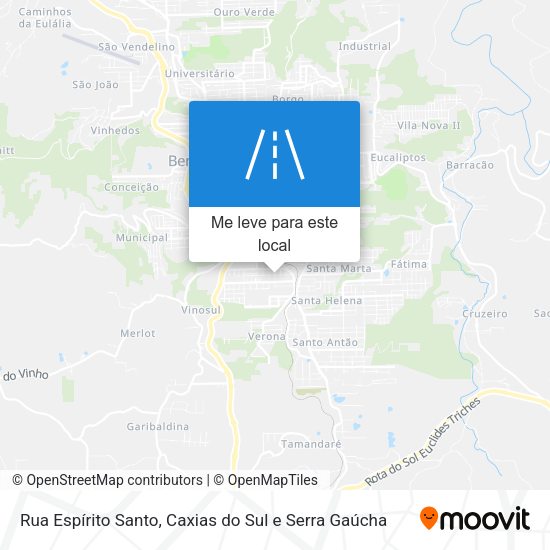 Rua Espírito Santo mapa
