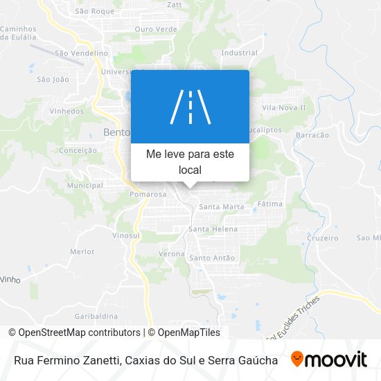 Rua Fermino Zanetti mapa