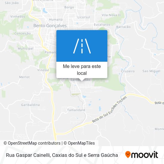 Rua Gaspar Cainelli mapa