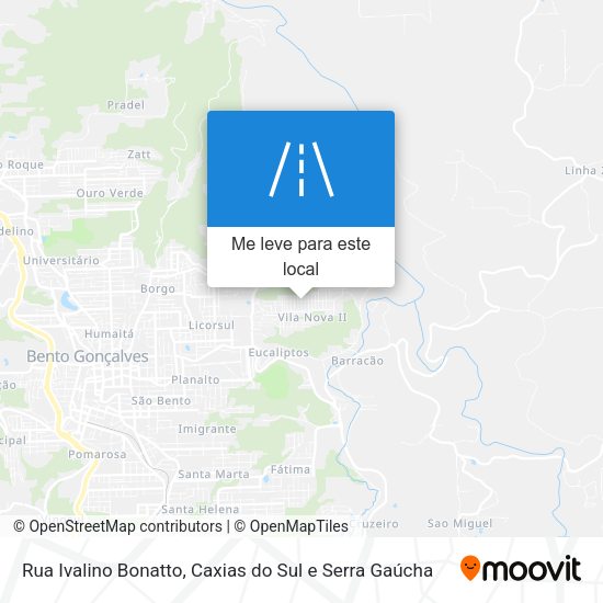 Rua Ivalino Bonatto mapa