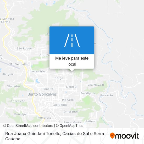Rua Joana Guindani Tonello mapa