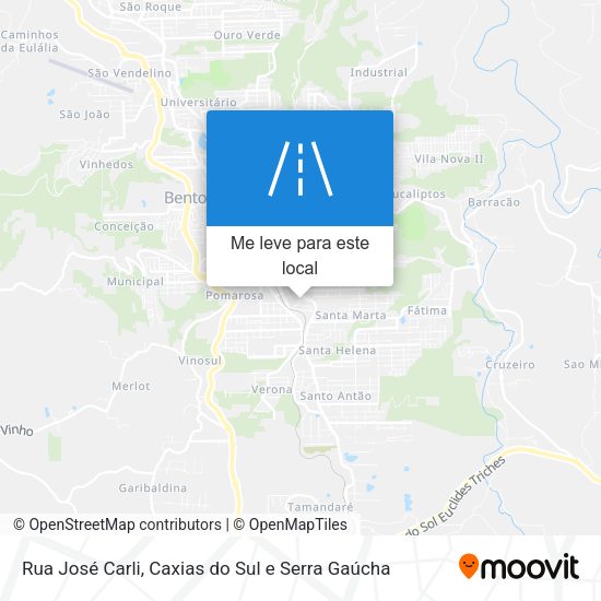 Rua José Carli mapa