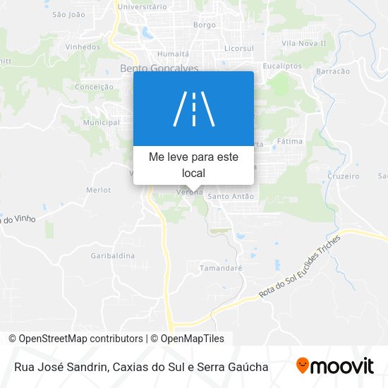 Rua José Sandrin mapa