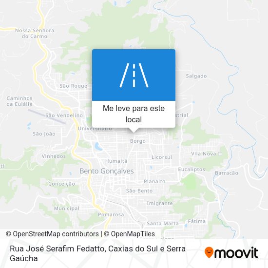 Rua José Serafim Fedatto mapa