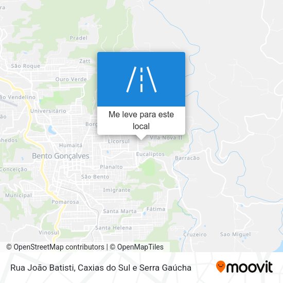 Rua João Batisti mapa