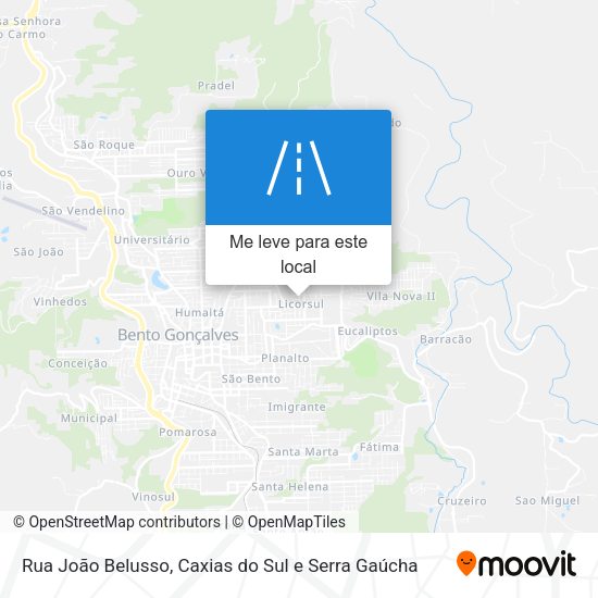 Rua João Belusso mapa