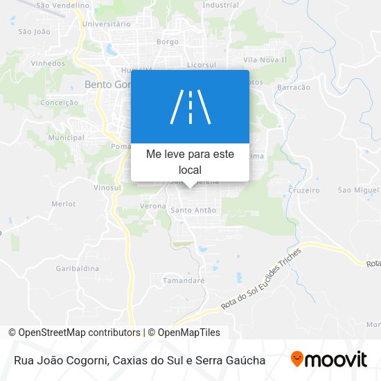 Rua João Cogorni mapa