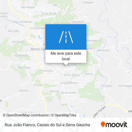 Rua João Fianco mapa