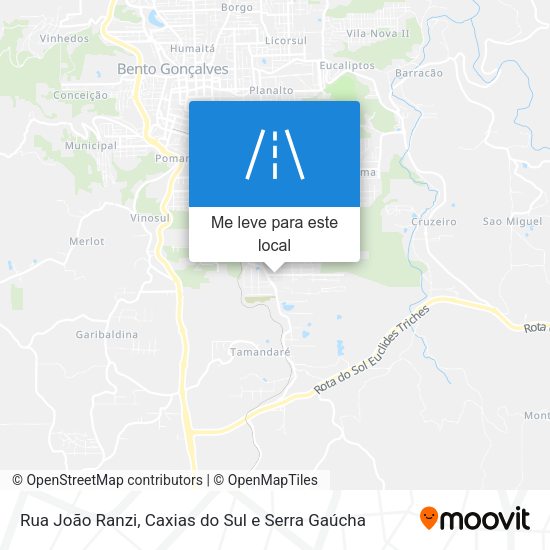 Rua João Ranzi mapa
