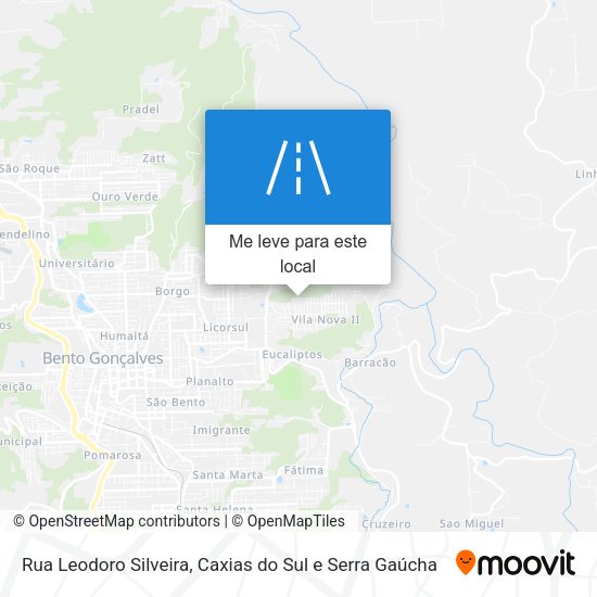 Rua Leodoro Silveira mapa