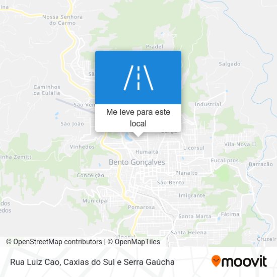Rua Luiz Cao mapa