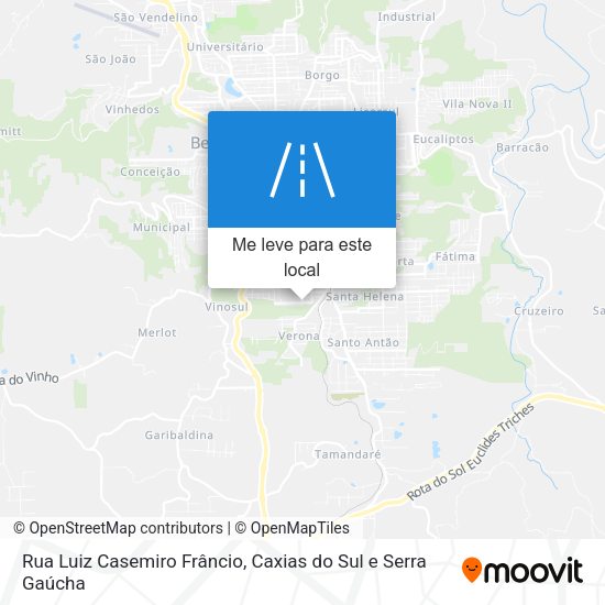 Rua Luiz Casemiro Frâncio mapa