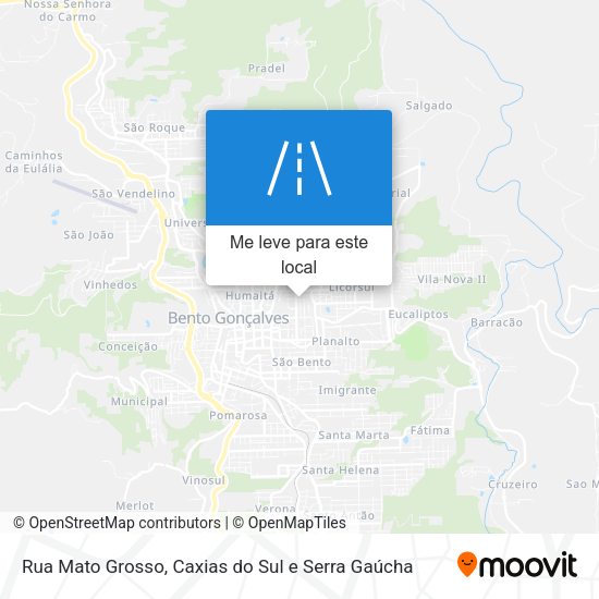 Rua Mato Grosso mapa