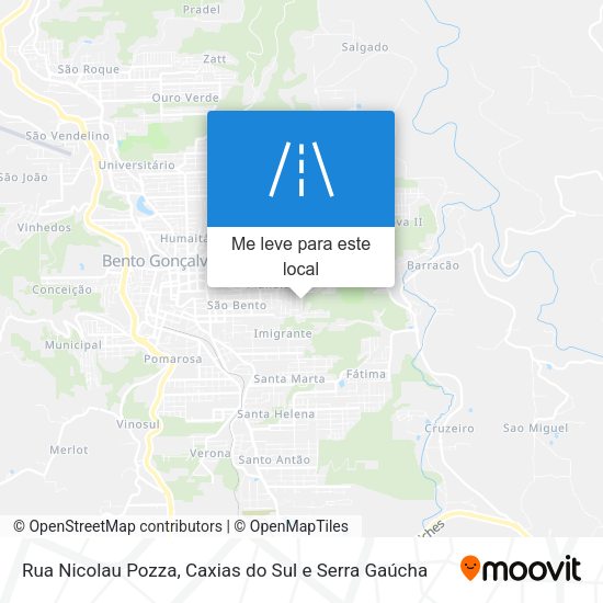 Rua Nicolau Pozza mapa