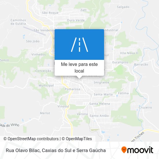 Rua Olavo Bilac mapa