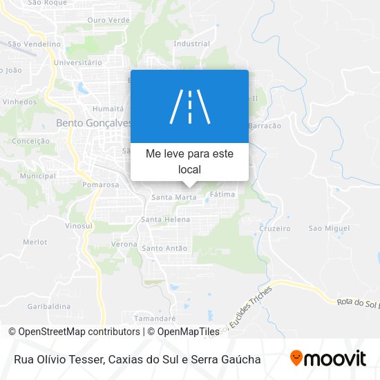 Rua Olívio Tesser mapa
