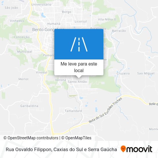 Rua Osvaldo Filippon mapa