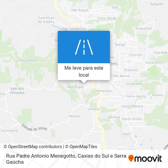 Rua Padre Antonio Menegotto mapa