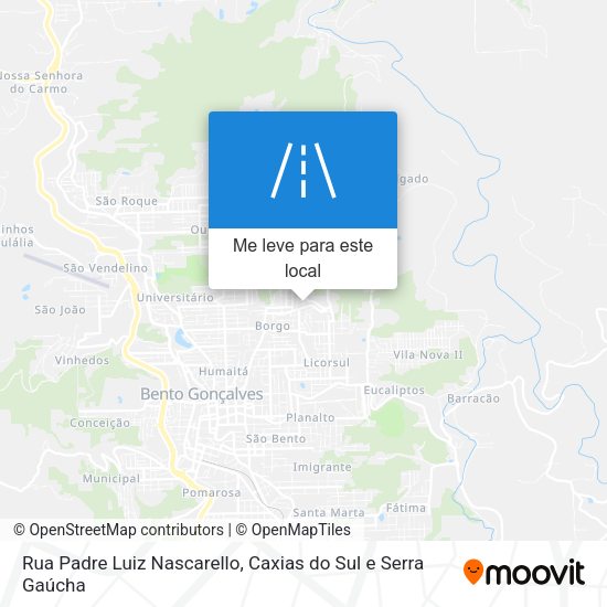 Rua Padre Luiz Nascarello mapa