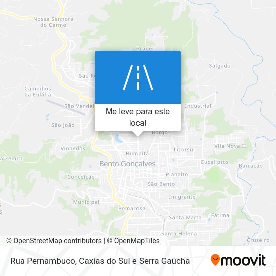 Rua Pernambuco mapa