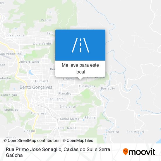 Rua Primo José Sonaglio mapa