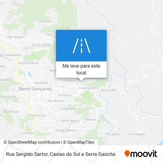 Rua Sergido Sartor mapa
