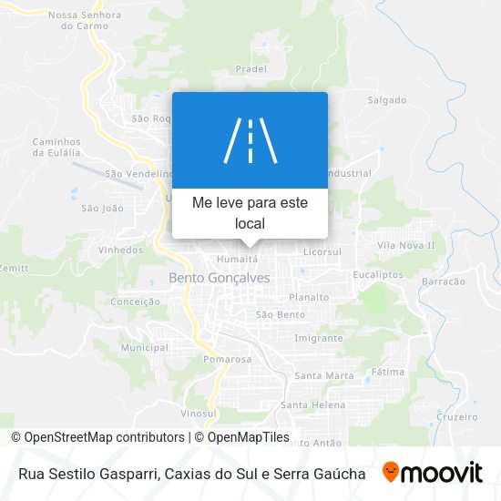 Rua Sestilo Gasparri mapa