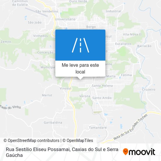 Rua Sestílio Eliseu Possamai mapa