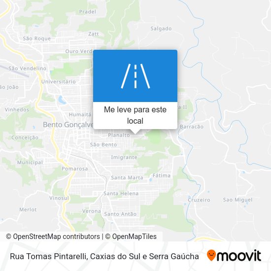 Rua Tomas Pintarelli mapa