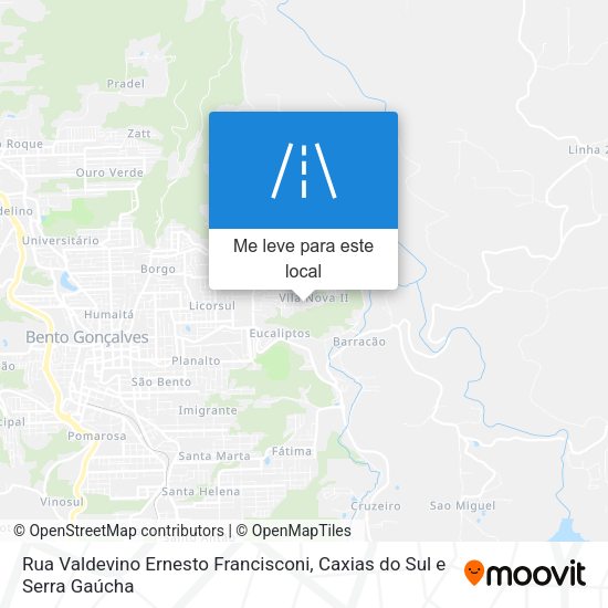 Rua Valdevino Ernesto Francisconi mapa