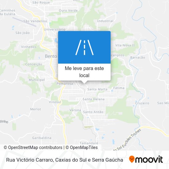 Rua Victório Carraro mapa
