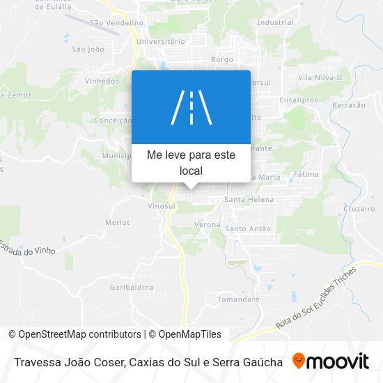 Travessa João Coser mapa