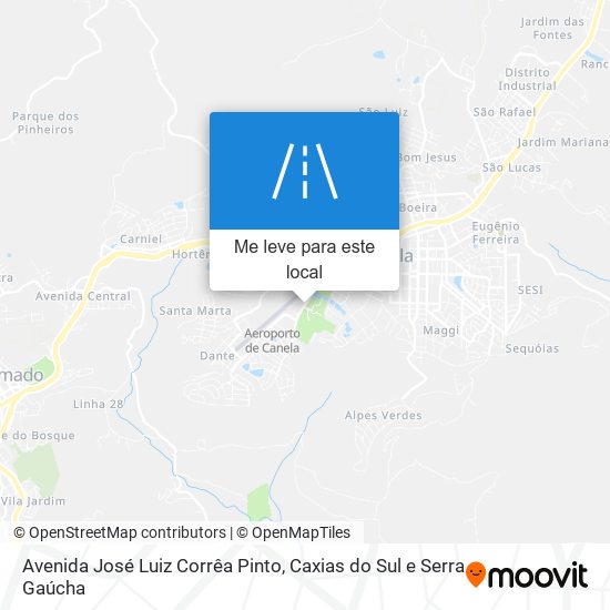 Avenida José Luiz Corrêa Pinto mapa