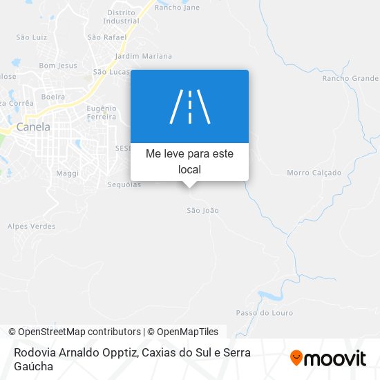 Rodovia Arnaldo Opptiz mapa