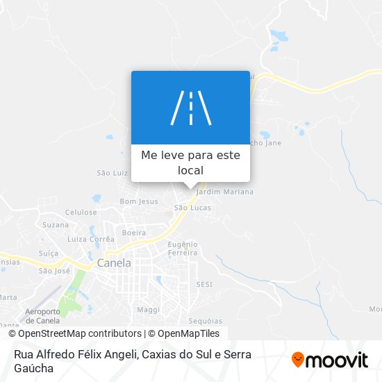 Rua Alfredo Félix Angeli mapa