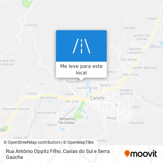 Rua Antônio Oppitz Filho mapa