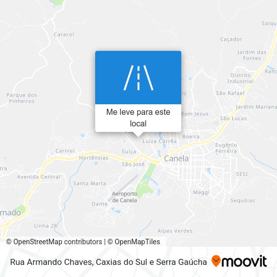 Rua Armando Chaves mapa