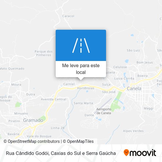 Rua Cândido Godói mapa