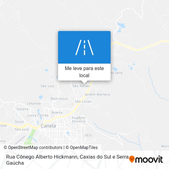 Rua Cônego Alberto Hickmann mapa