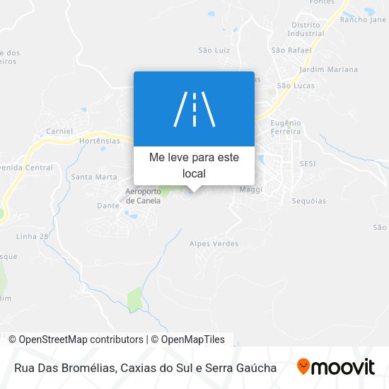 Rua Das Bromélias mapa