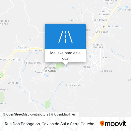 Rua Dos Papagaios mapa