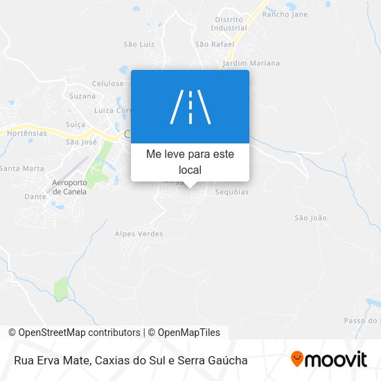 Rua Erva Mate mapa