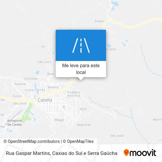 Rua Gaspar Martins mapa