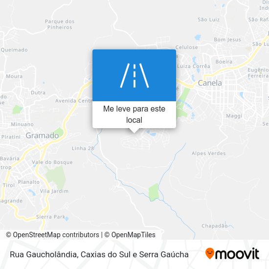 Rua Gaucholândia mapa