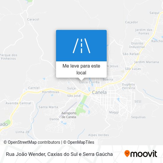 Rua João Wender mapa