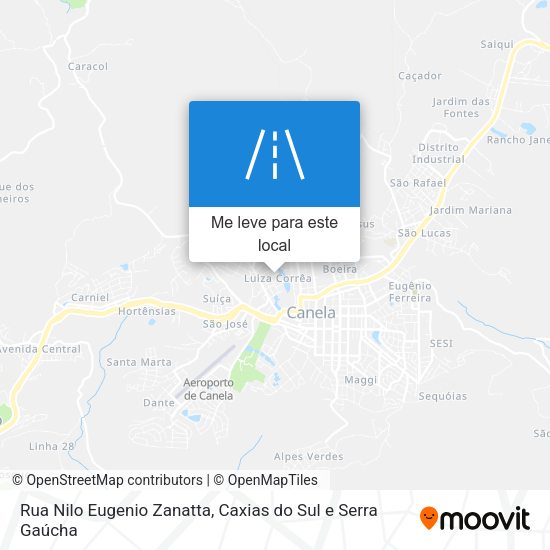 Rua Nilo Eugenio Zanatta mapa